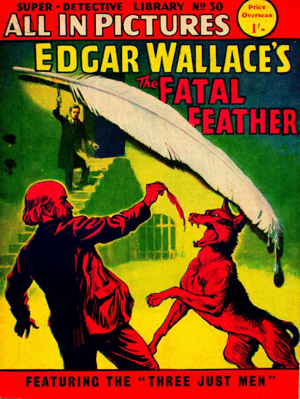 Comic Book Cover For Super Detective Library 30 - Edgar Wallace's The Fatal Feather