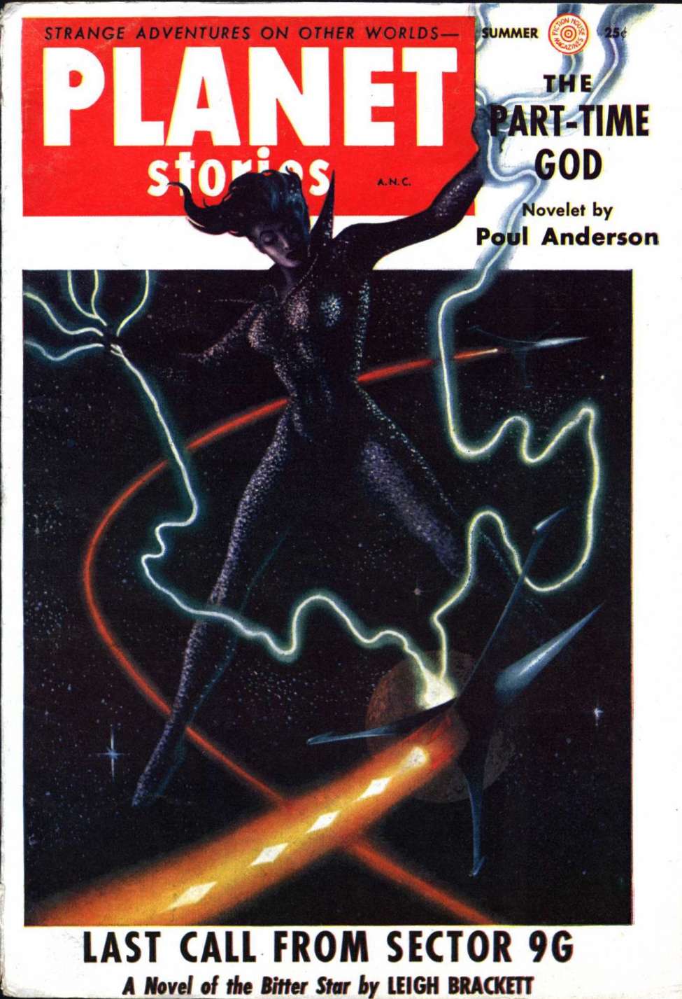Book Cover For Planet Stories v6 11 - Last Call from Sector 9G - Leigh Brackett