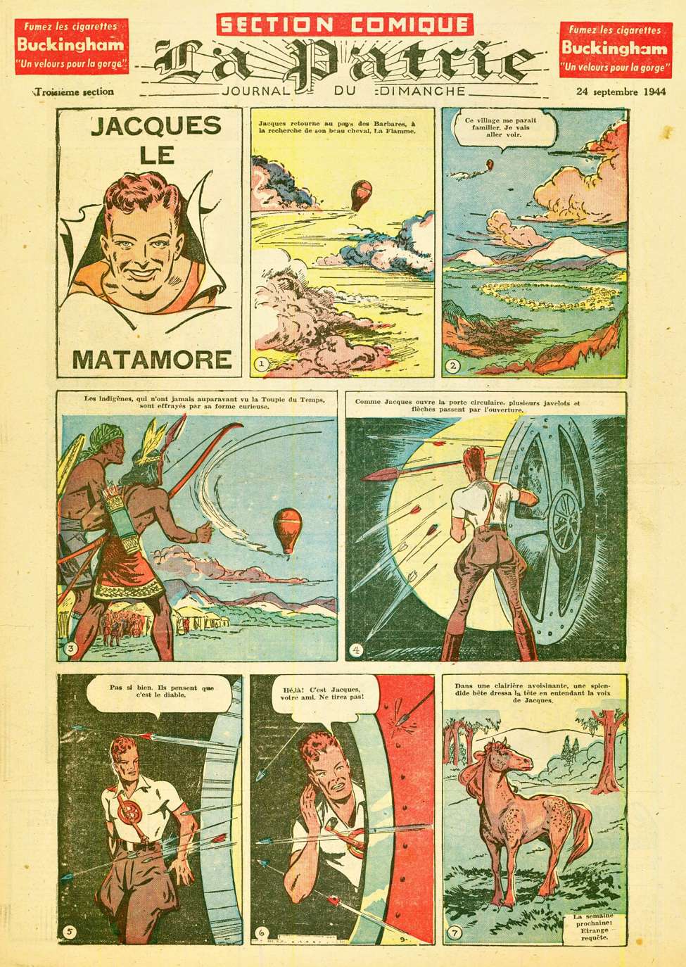 Comic Book Cover For La Patrie - Section Comique (1944-09-24)