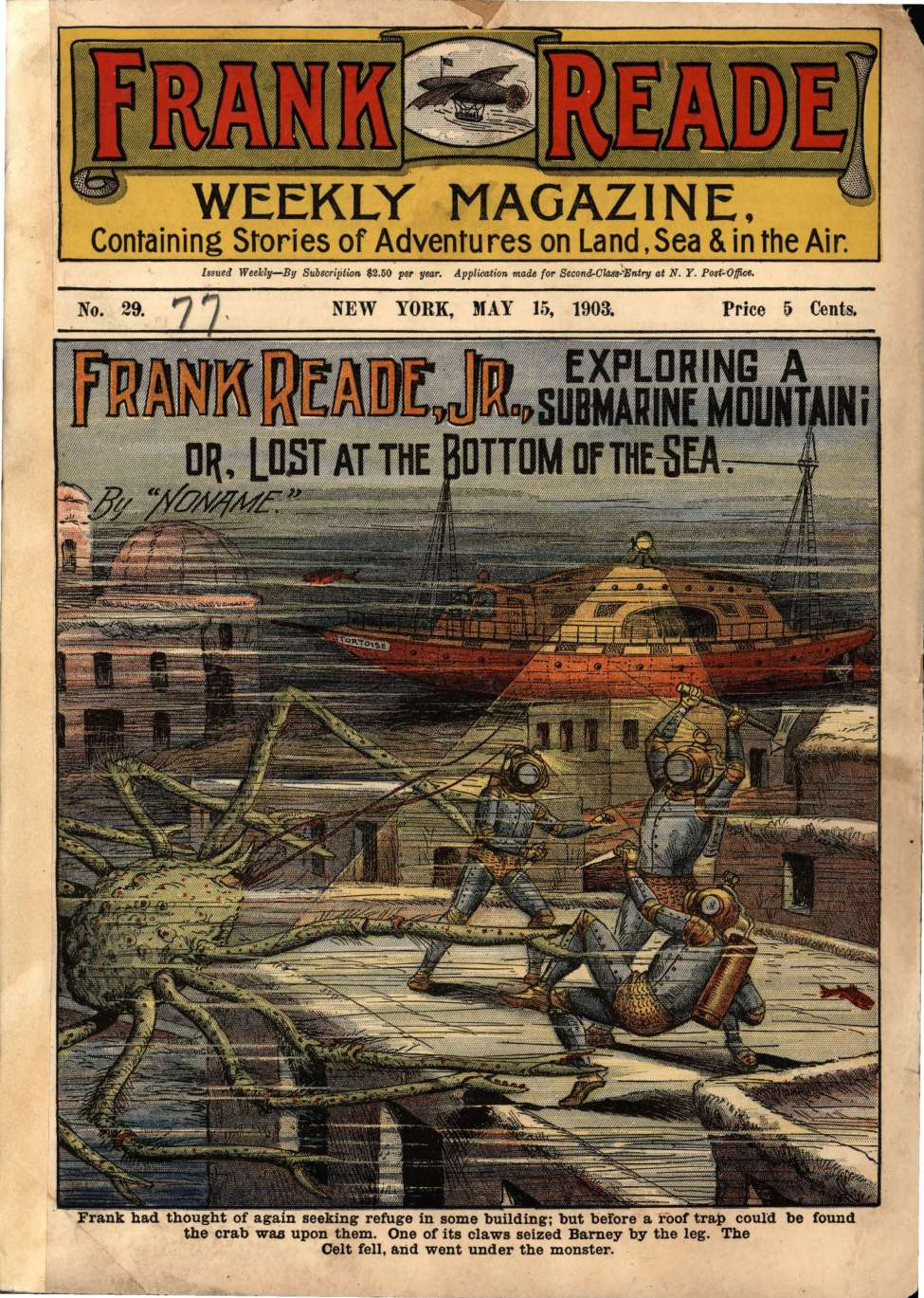 Book Cover For v1 29 - Frank Reade, Jr., Exploring a Submarine Mountain