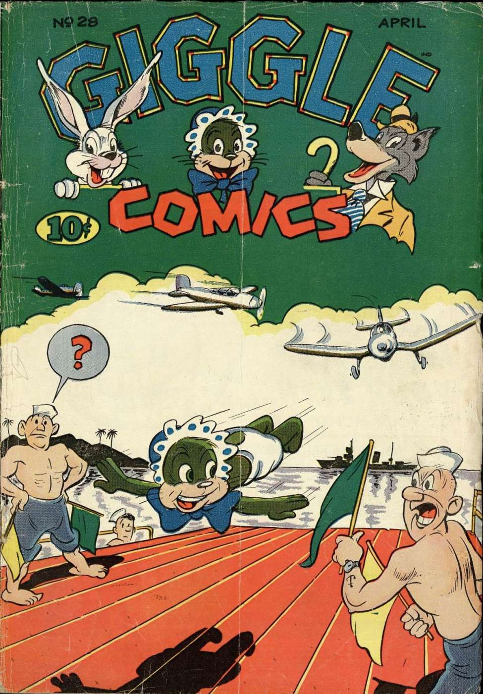 Comic Book Cover For Giggle Comics 28
