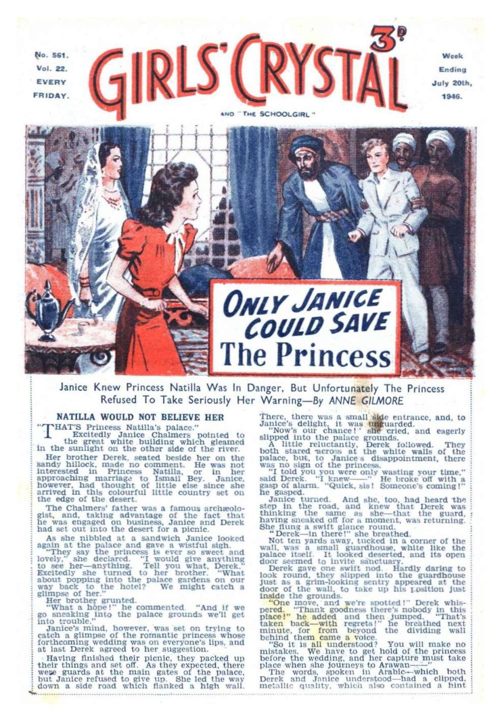Comic Book Cover For Girls' Crystal 561 - Only Janice Could Save The Princess