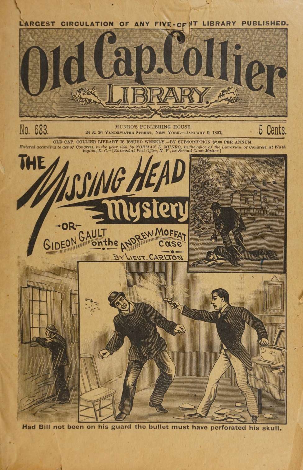 Book Cover For Old Cap. Collier 683 - The Missing Head Mystery