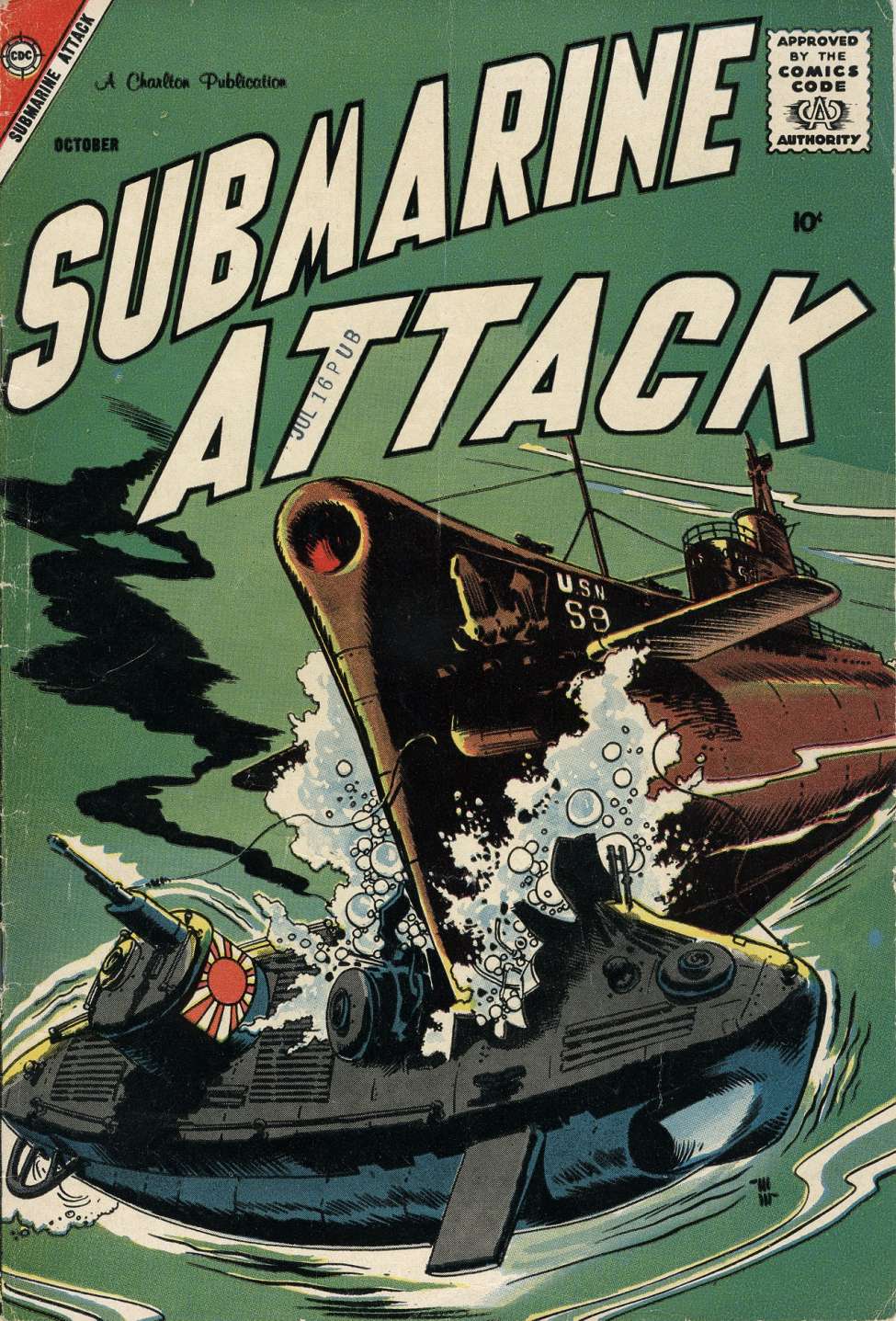 Comic Book Cover For Submarine Attack 13