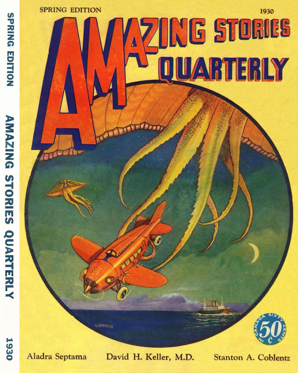 Comic Book Cover For Amazing Stories Quarterly v3 2 - Reclaimers of the Ice - Stanton A. Coblentz