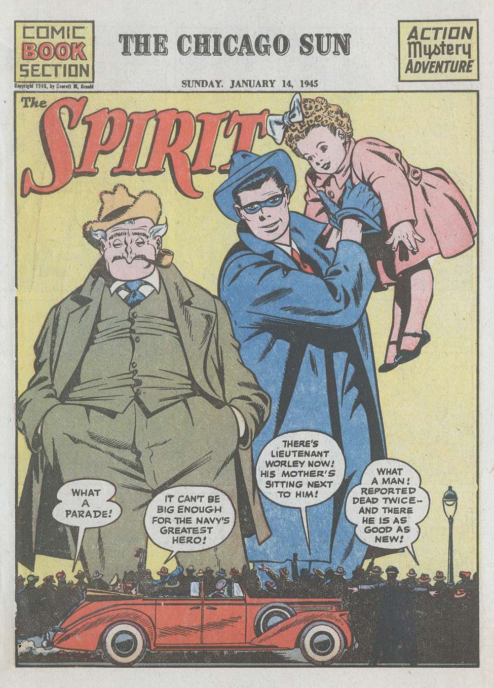 Comic Book Cover For The Spirit (1945-01-14) - Philadelphia Record