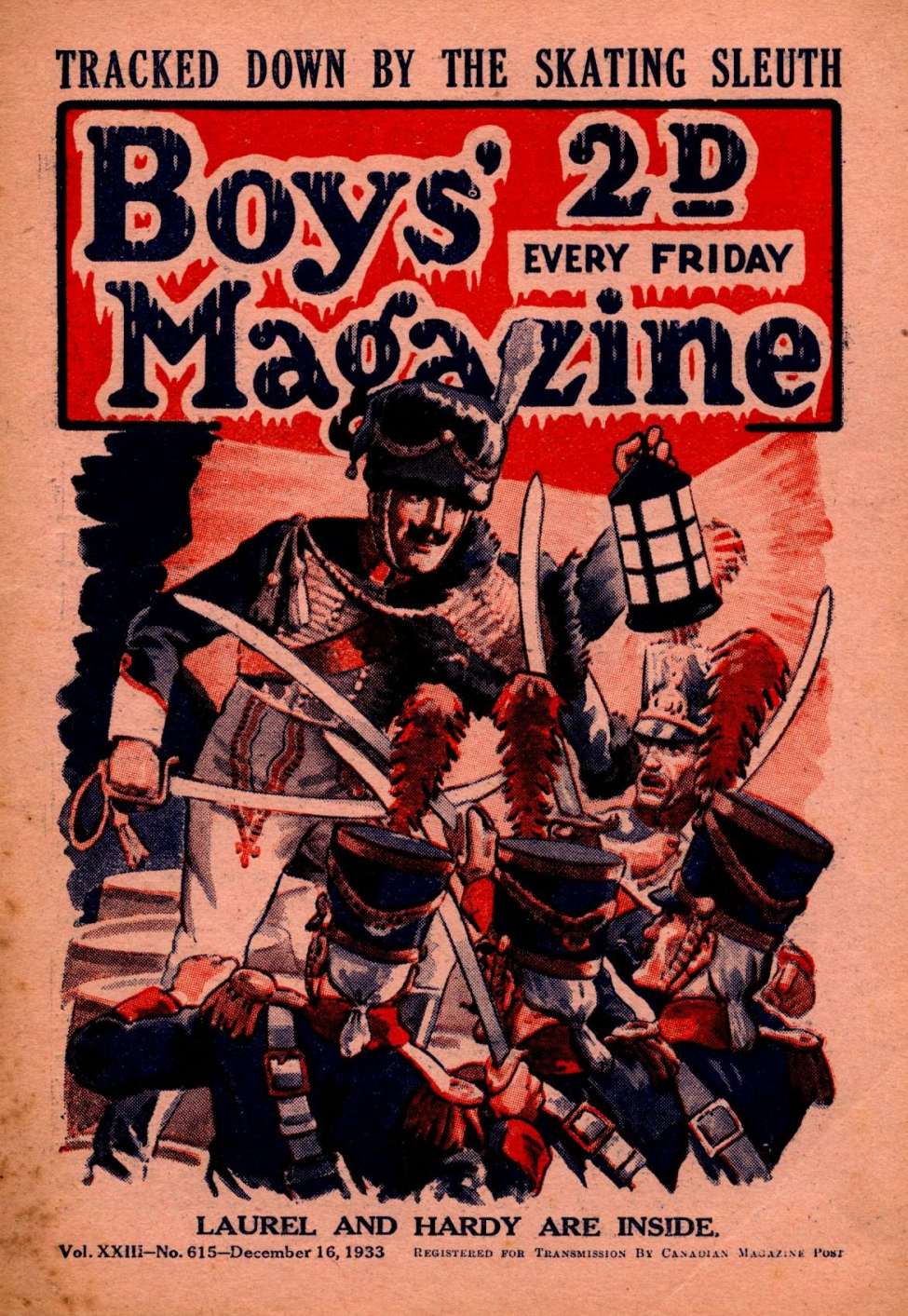 Comic Book Cover For Boys' Magazine 615