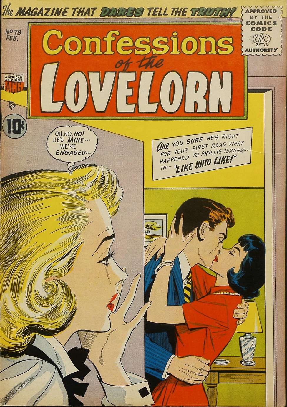 Comic Book Cover For Confessions of the Lovelorn 78
