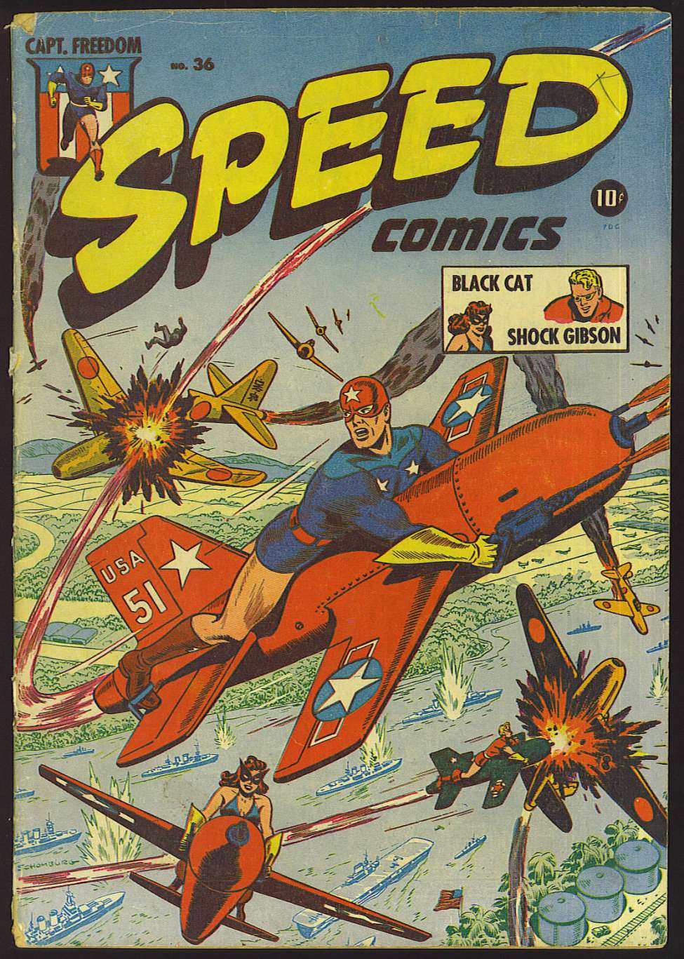 Comic Book Cover For Speed Comics 36 - Version 1