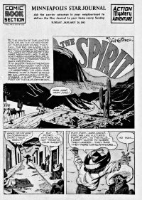 Large Thumbnail For The Spirit (1941-01-26) - Minneapolis Star Journal (b/w)