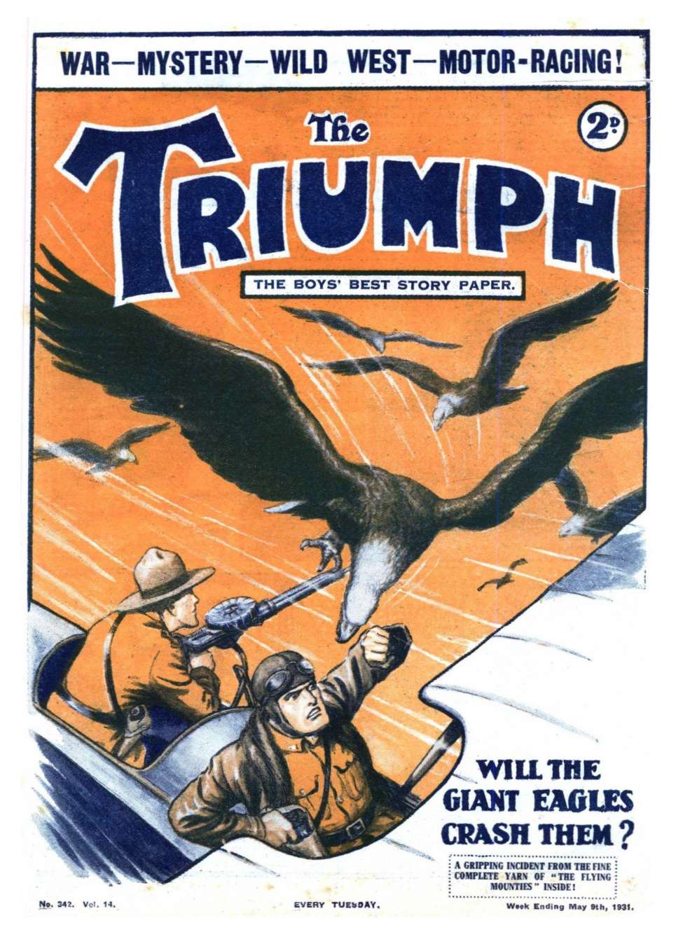 Comic Book Cover For The Triumph 342