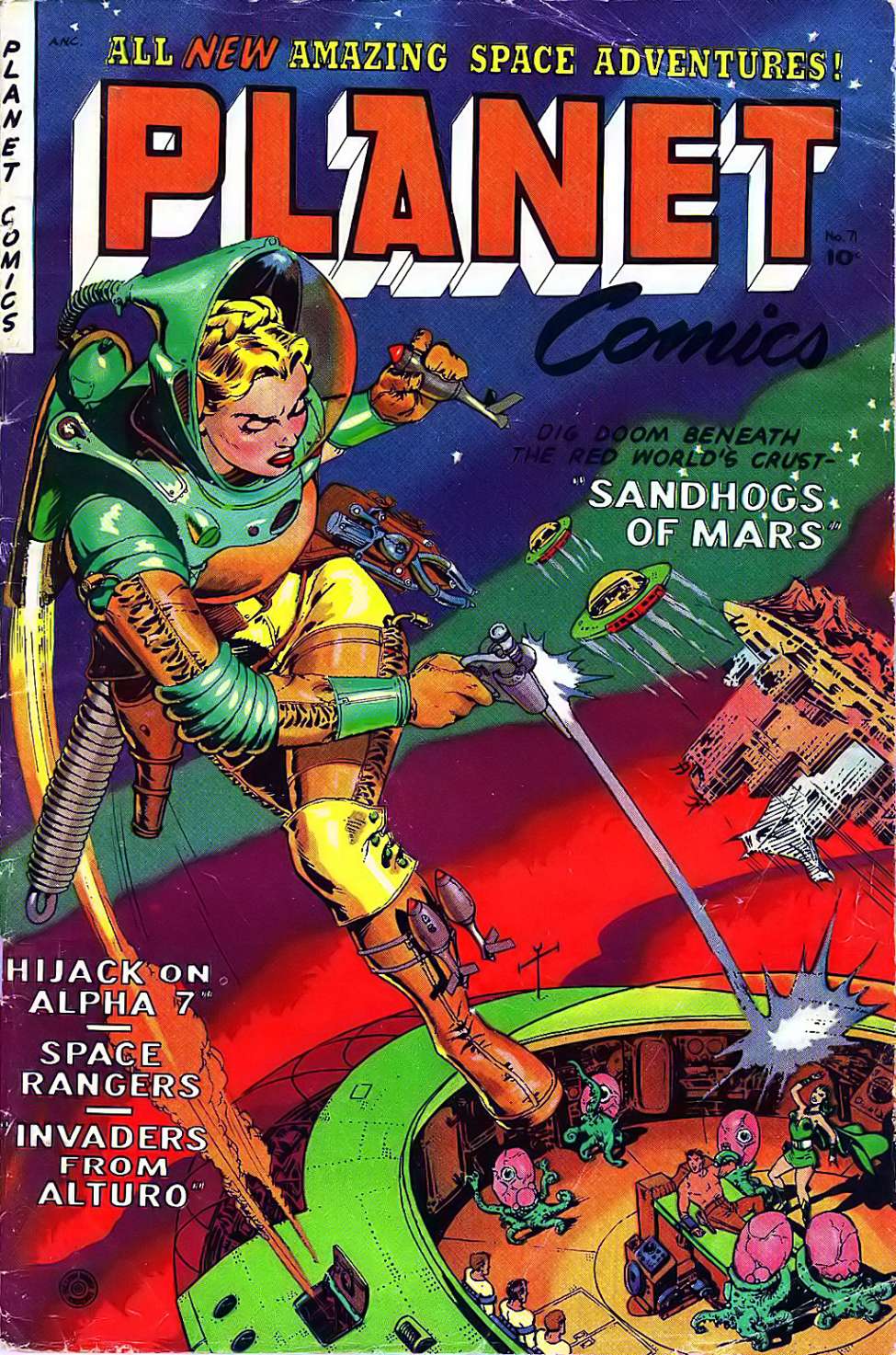 Comic Book Cover For Planet Comics 71