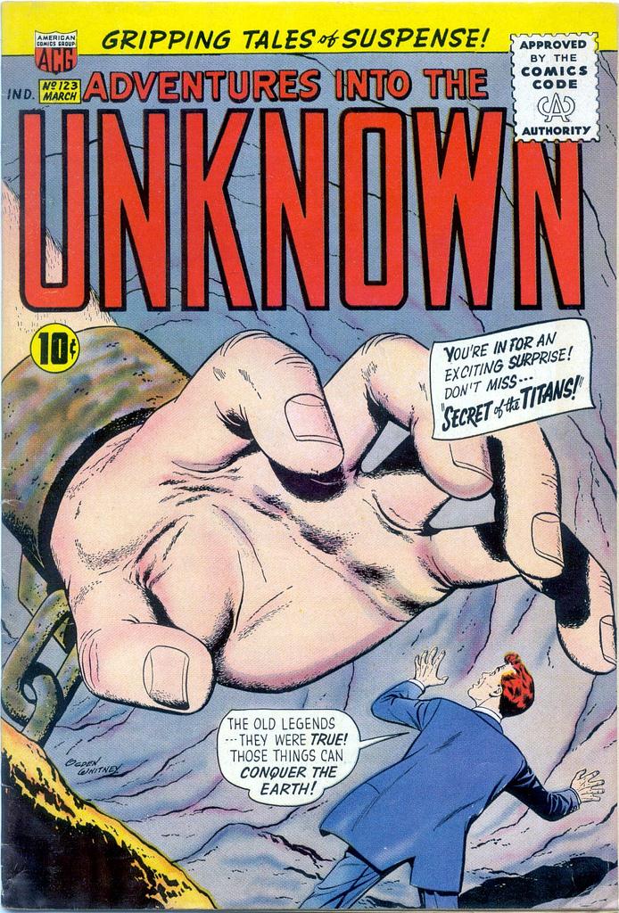 Comic Book Cover For Adventures into the Unknown 123