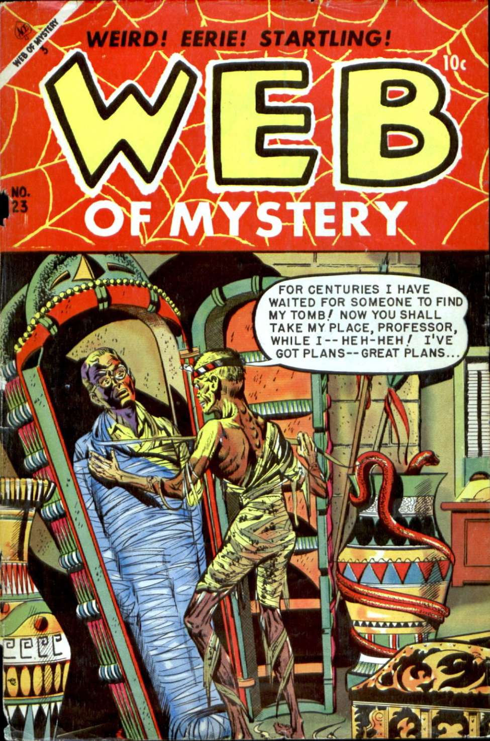 Comic Book Cover For Web of Mystery 23