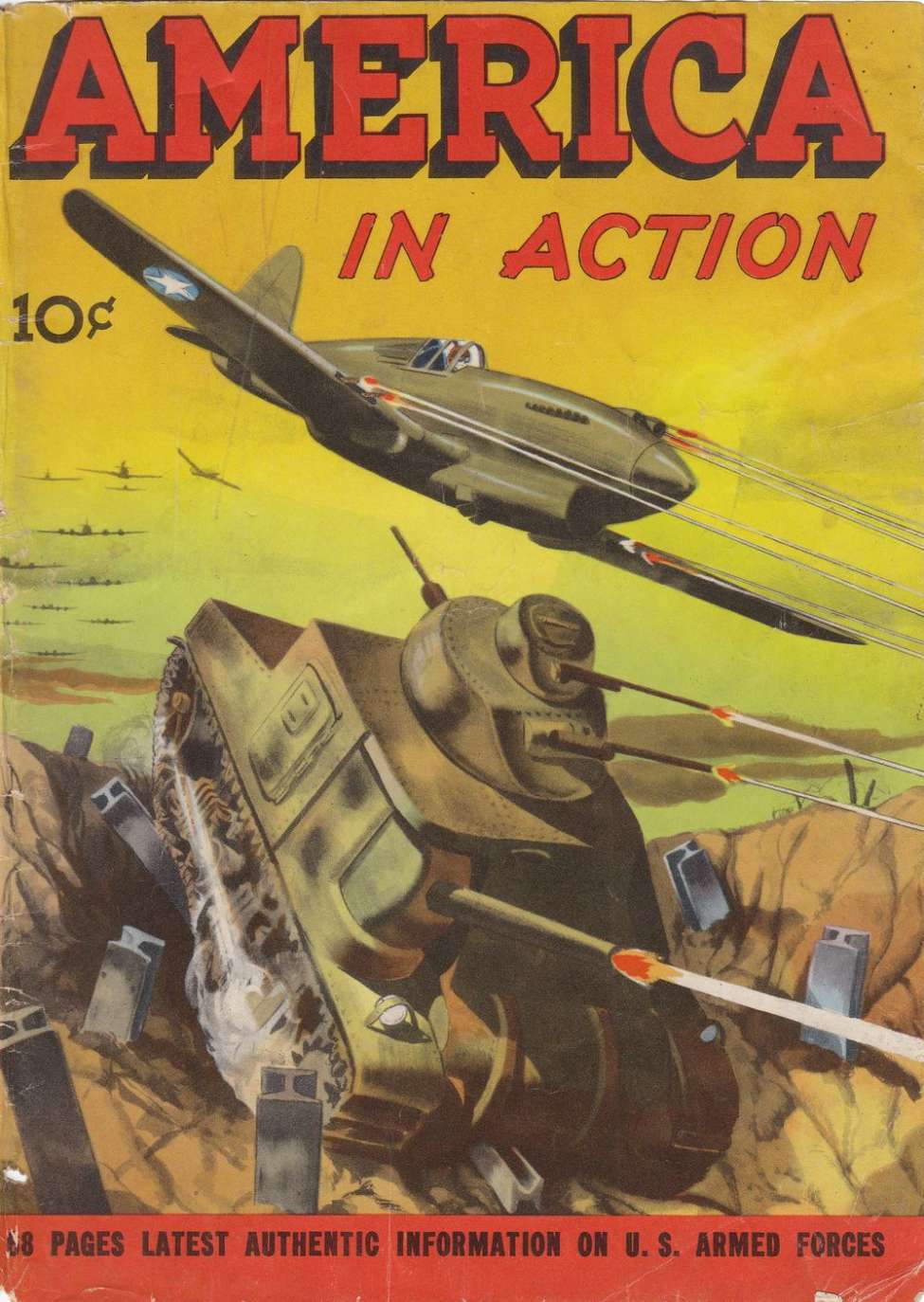 Comic Book Cover For America in Action nn