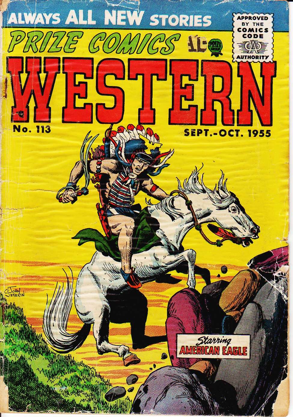Comic Book Cover For Prize Comics Western 113