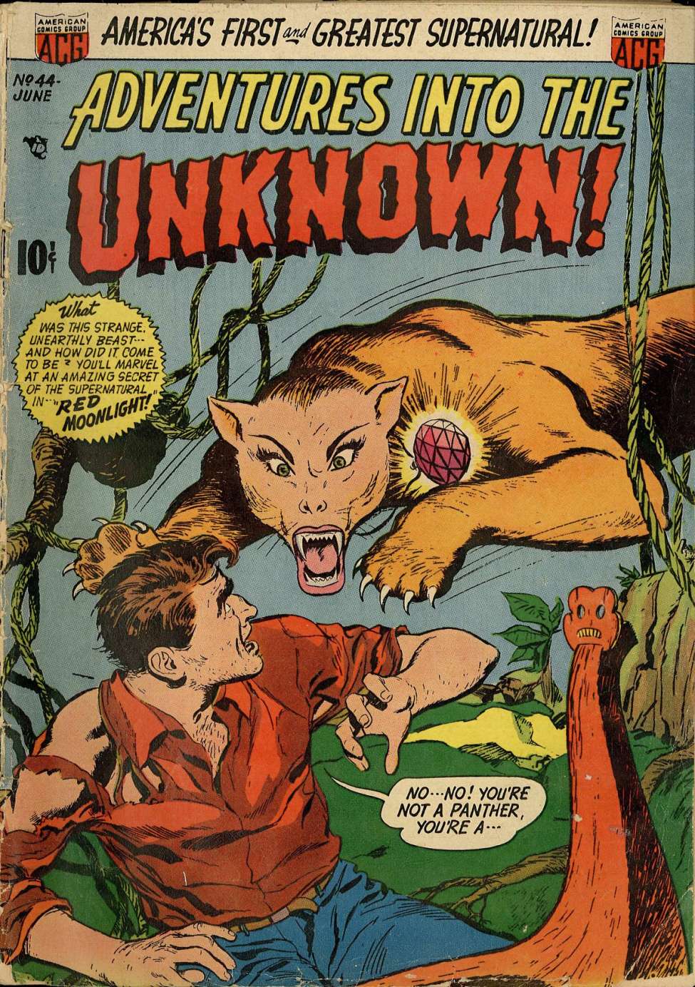 Comic Book Cover For Adventures into the Unknown 44