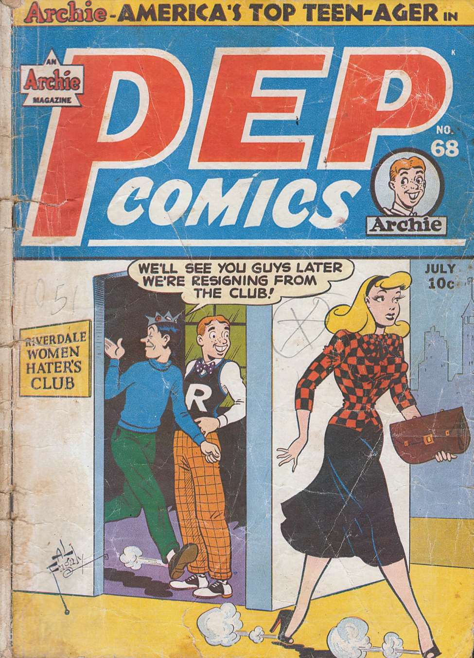 Comic Book Cover For Pep Comics 68