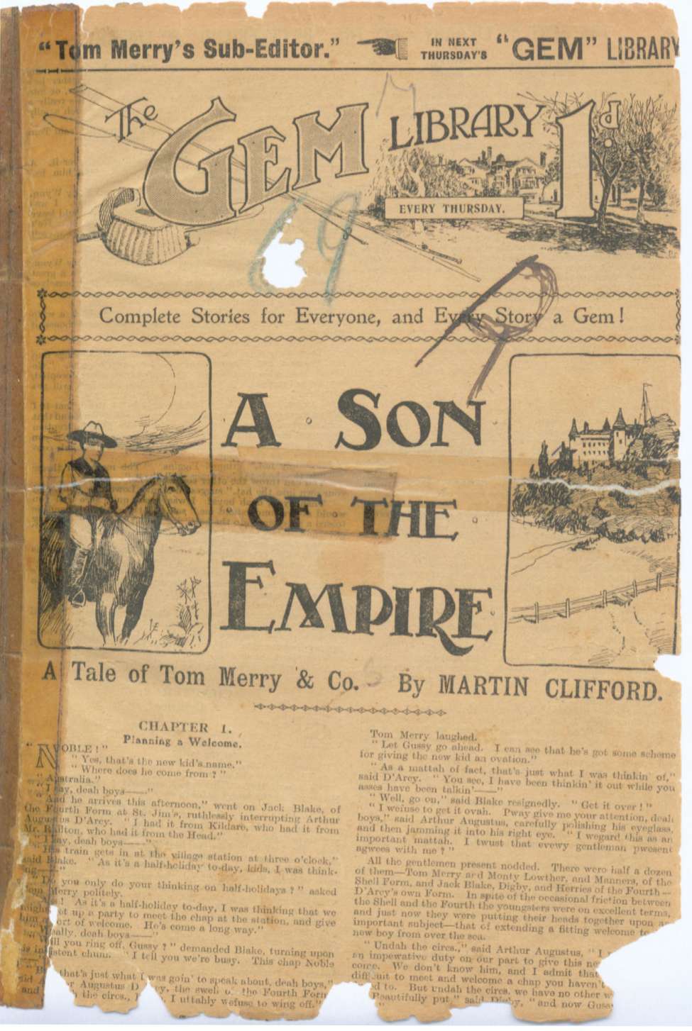 Comic Book Cover For The Gem v2 69 - A Son of the Empire