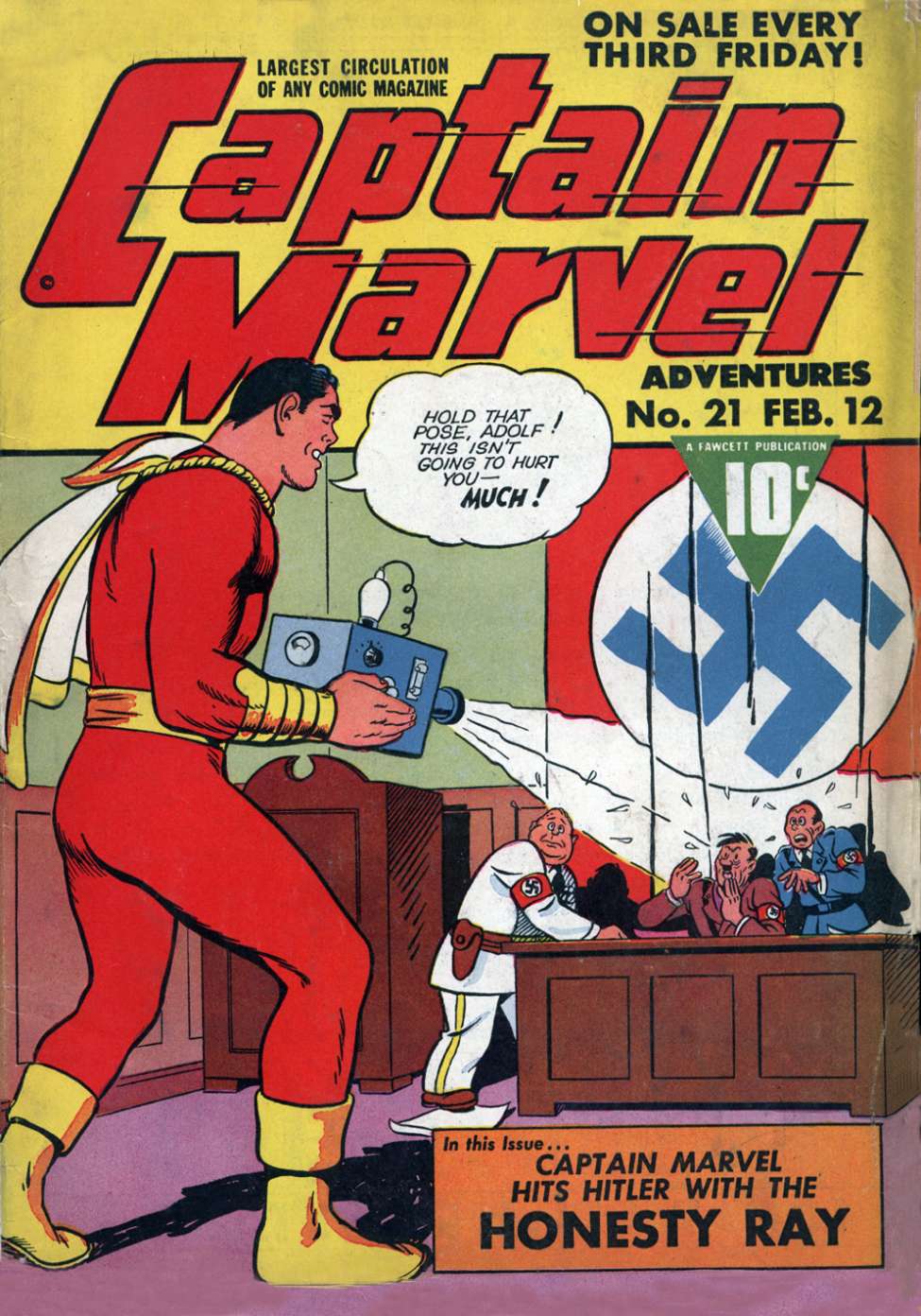 Comic Book Cover For Captain Marvel Adventures 21