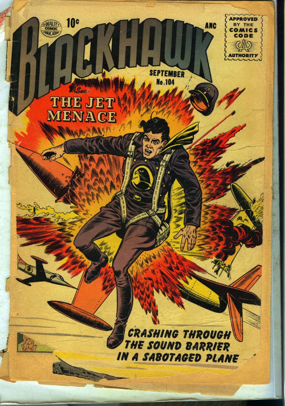 Comic Book Cover For Blackhawk 104