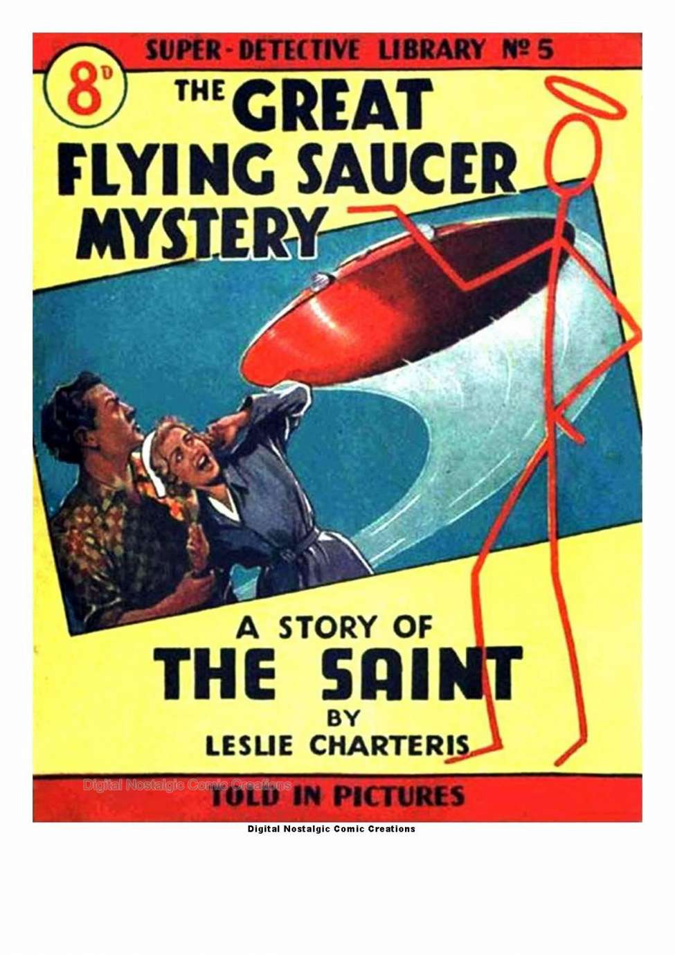 Comic Book Cover For Super Detective Library 5 - The Great Flying Saucer Mystery