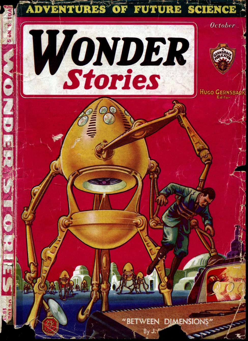 Comic Book Cover For Wonder Stories v3 5 - The Return of the Cosmic Gun - Morrison F. Colladay