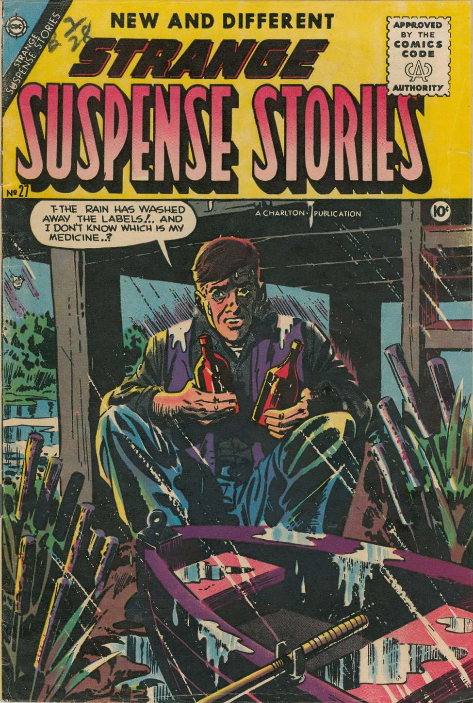 Comic Book Cover For Strange Suspense Stories 27