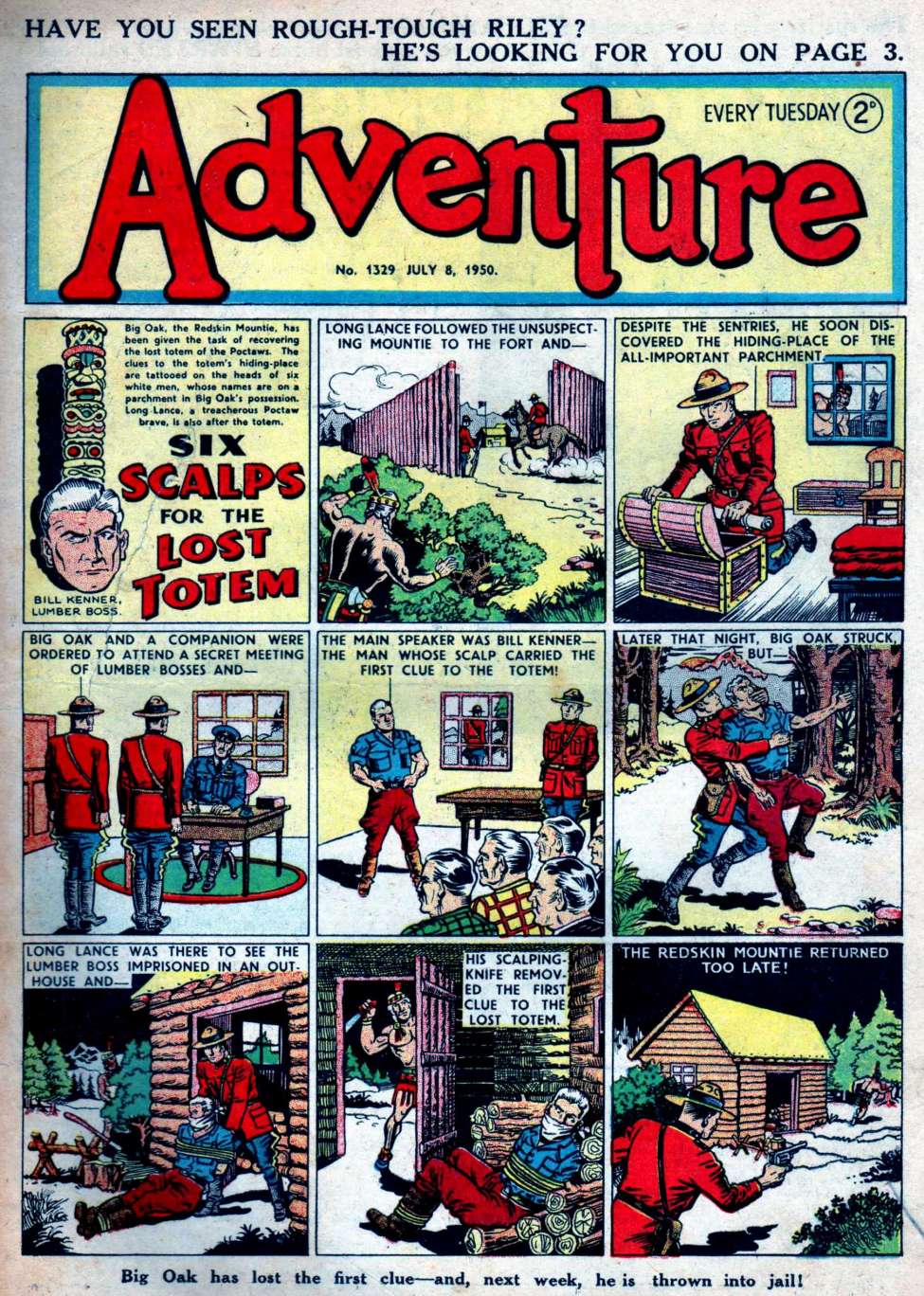 Comic Book Cover For Adventure 1329