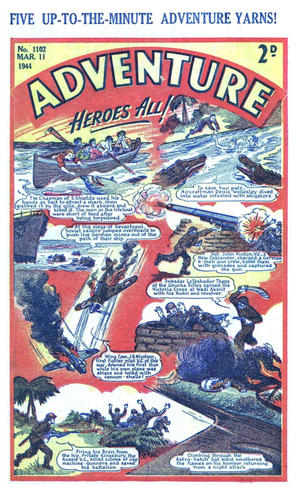 Comic Book Cover For Adventure 1102