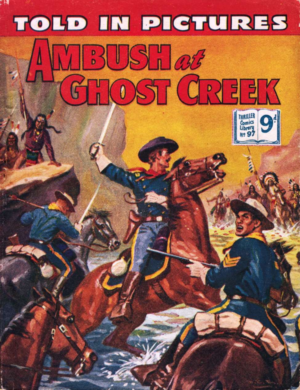 Book Cover For Thriller Comics Library 97 - Ambush at Ghost Creek