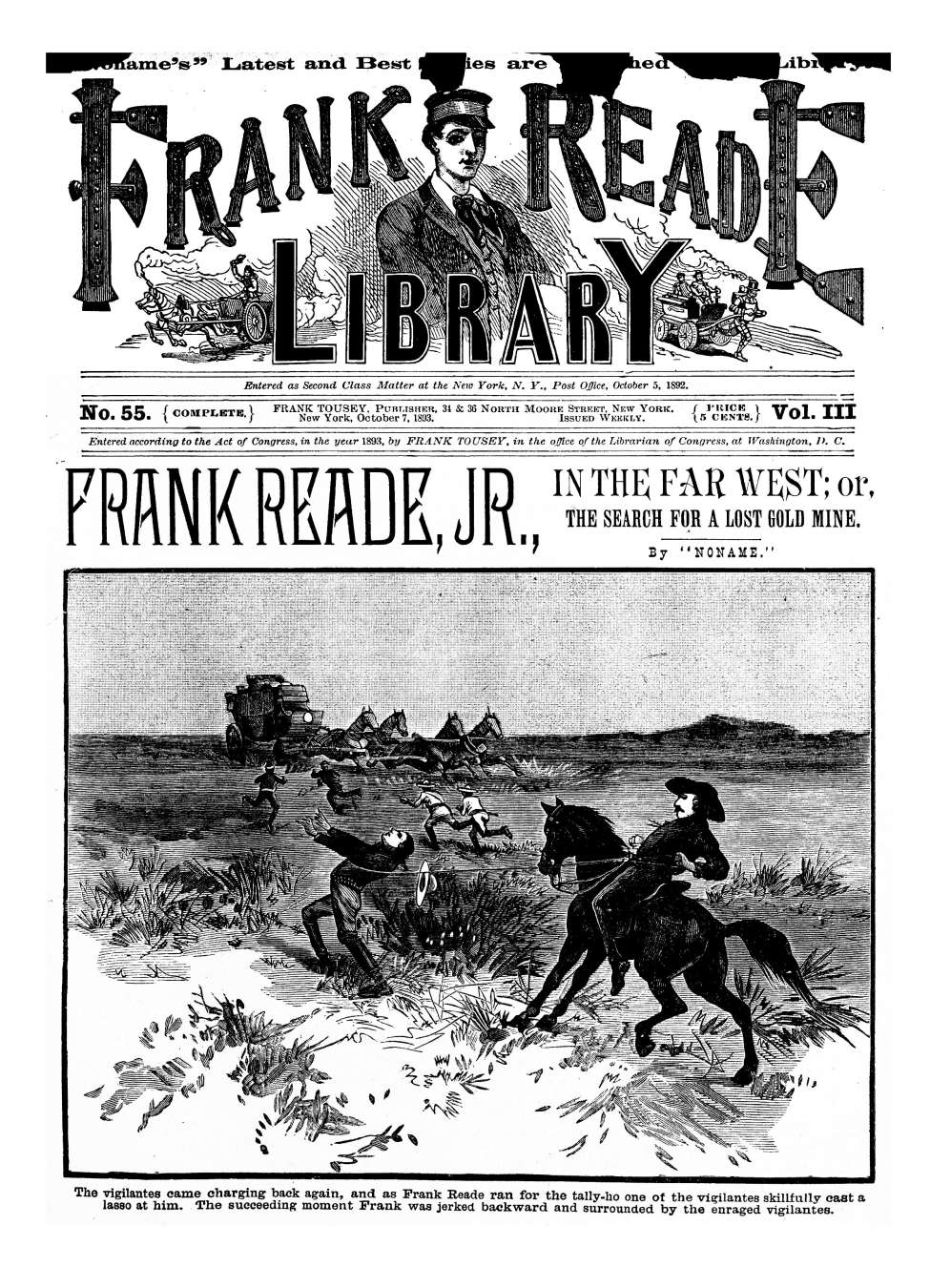 Book Cover For v03 55 - Frank Reade, Jr., in the Far West