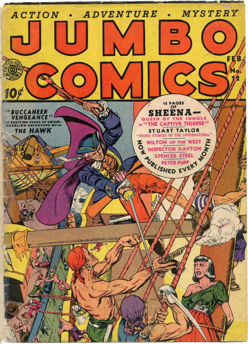 Comic Book Cover For Jumbo Comics 12