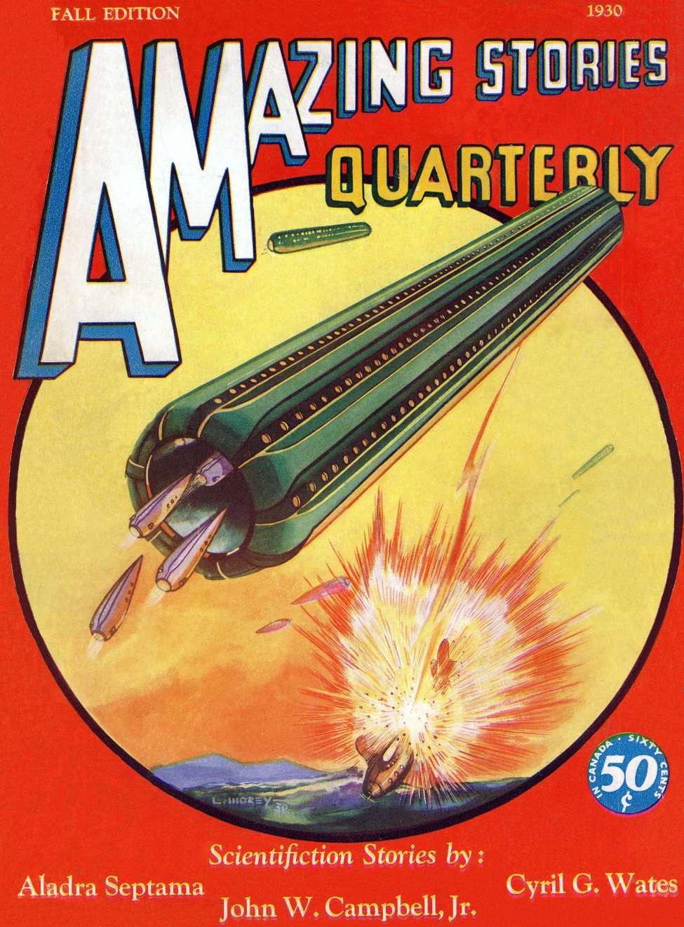 Comic Book Cover For Amazing Stories Quarterly v3 4 - A Modern Prometheus - Cyril G. Wates