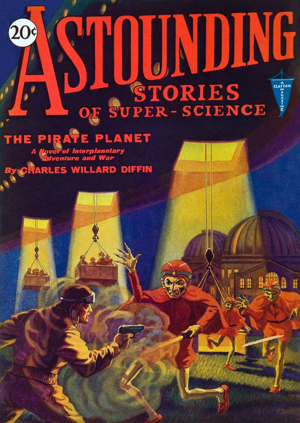 Comic Book Cover For Astounding Serial - The Pirate Planet - C W Diffin
