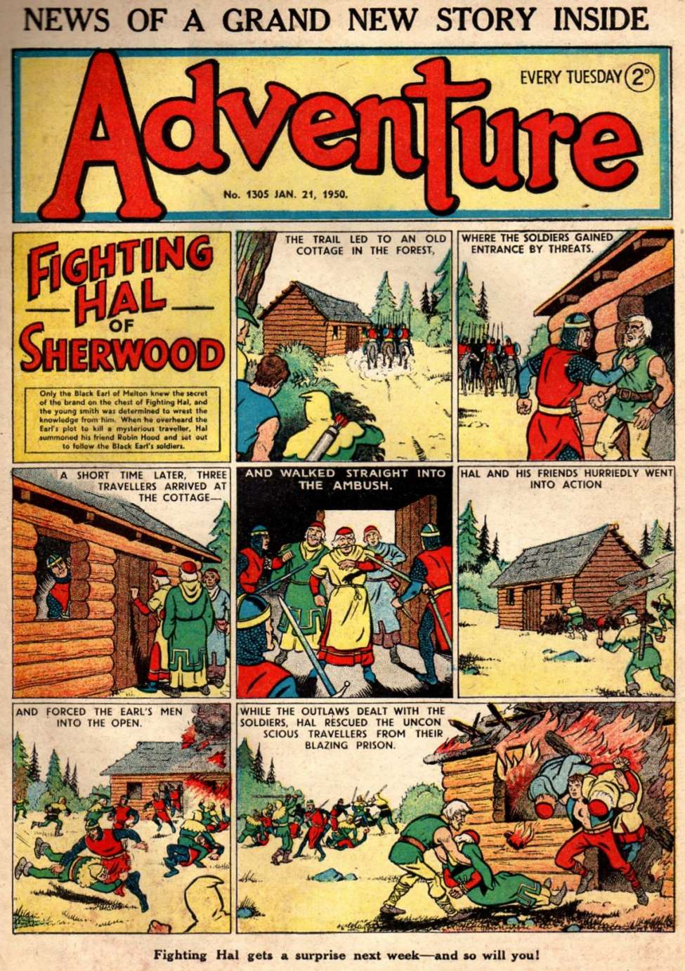 Comic Book Cover For Adventure 1305