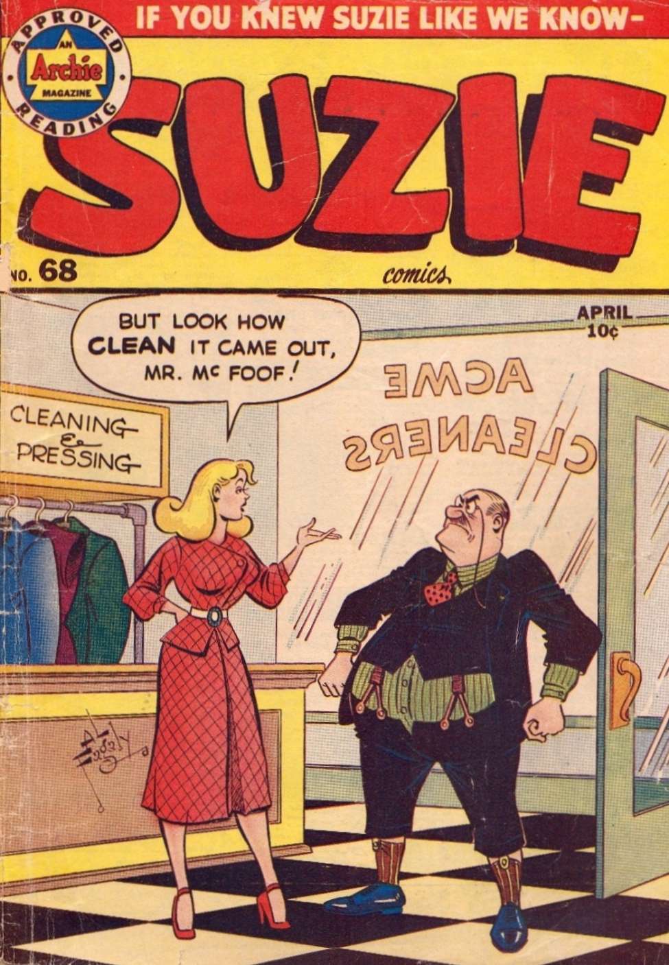 Comic Book Cover For Suzie Comics 68