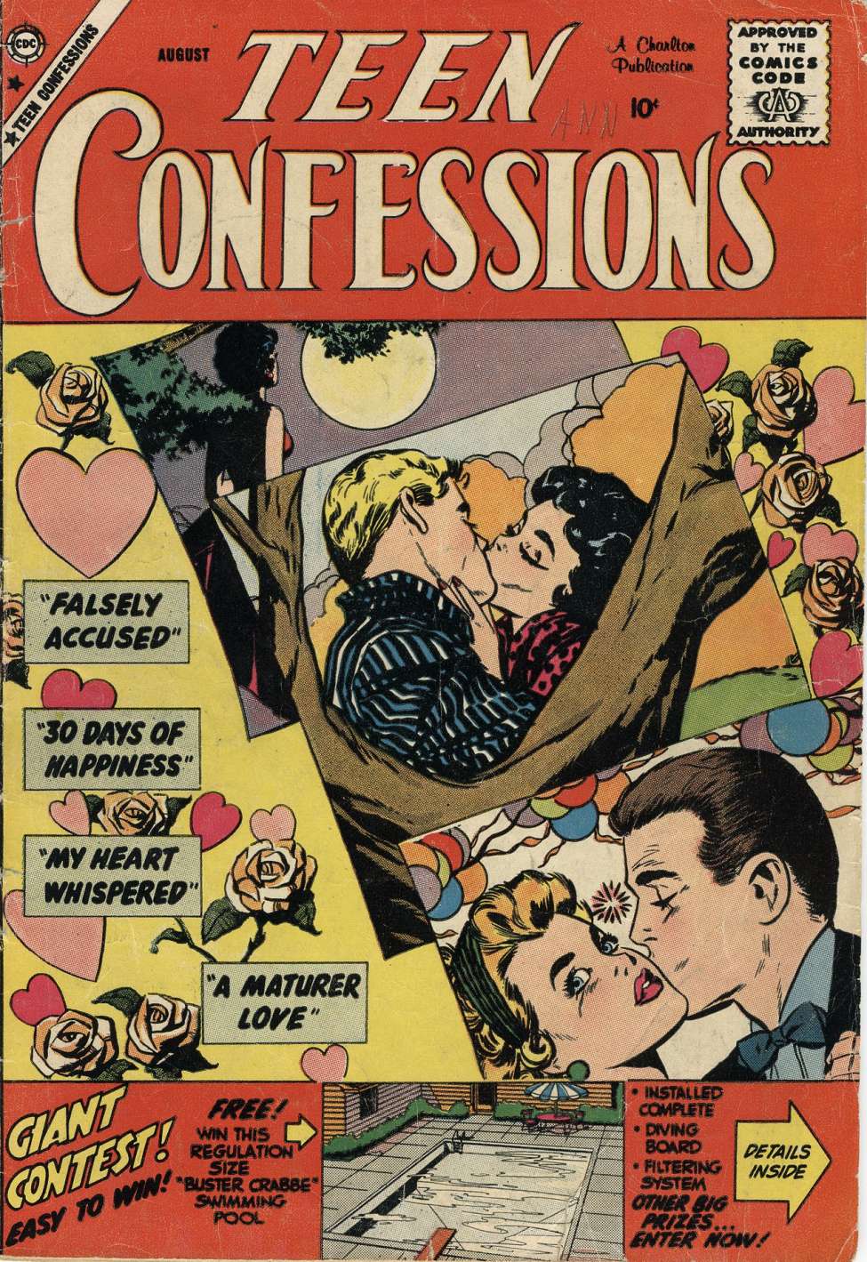 Comic Book Cover For Teen Confessions 1