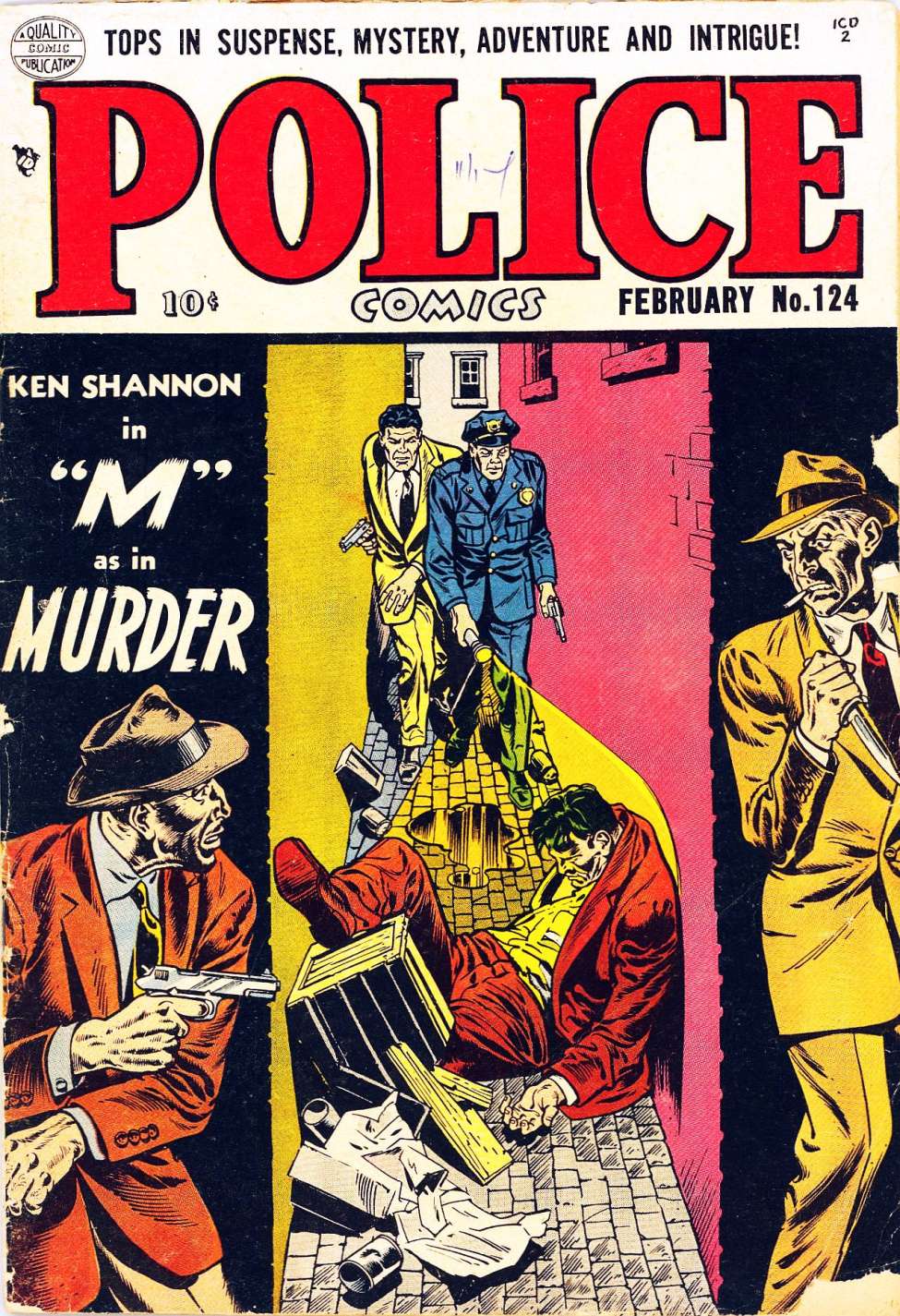 Comic Book Cover For Police Comics 124