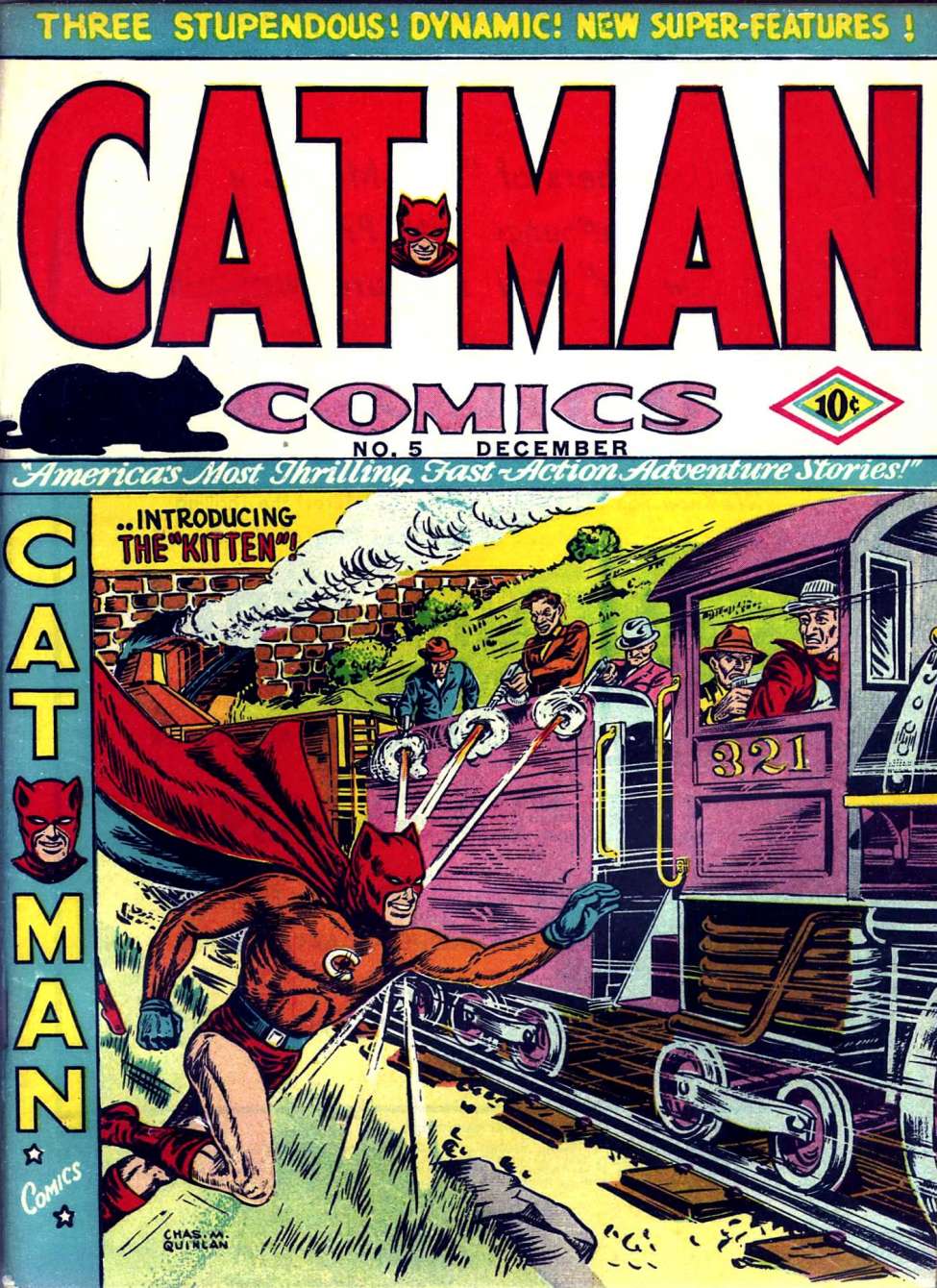 Comic Book Cover For Cat-Man Comics 5