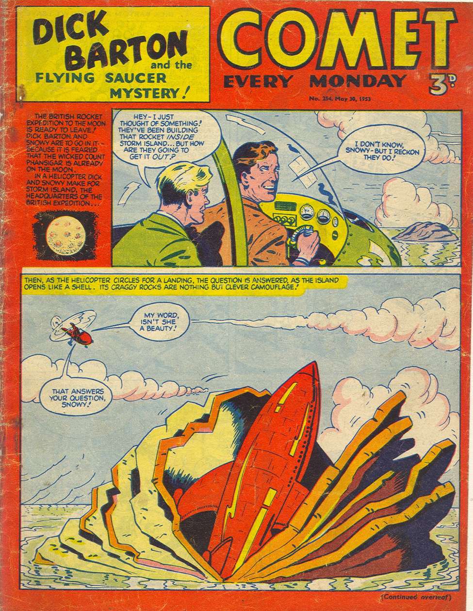 Comic Book Cover For The Comet 254