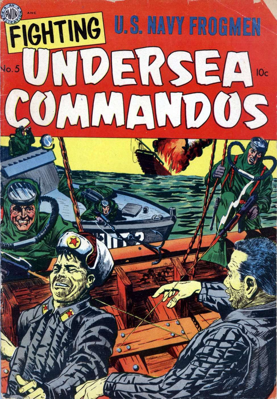 Comic Book Cover For Fighting Undersea Commandos 5