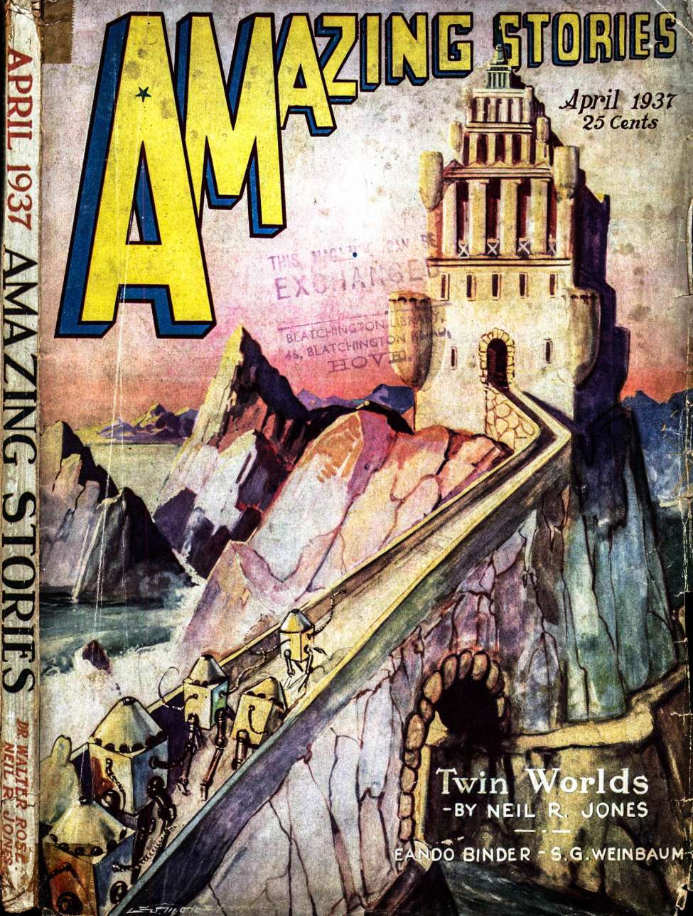 Book Cover For Amazing Stories v11 2 - Twin Worlds - Neil R. Jones