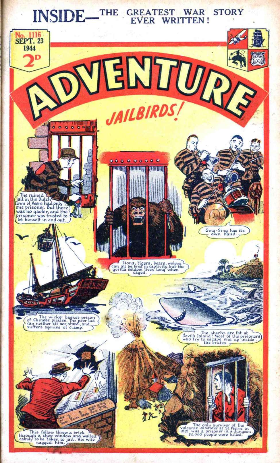 Comic Book Cover For Adventure 1116