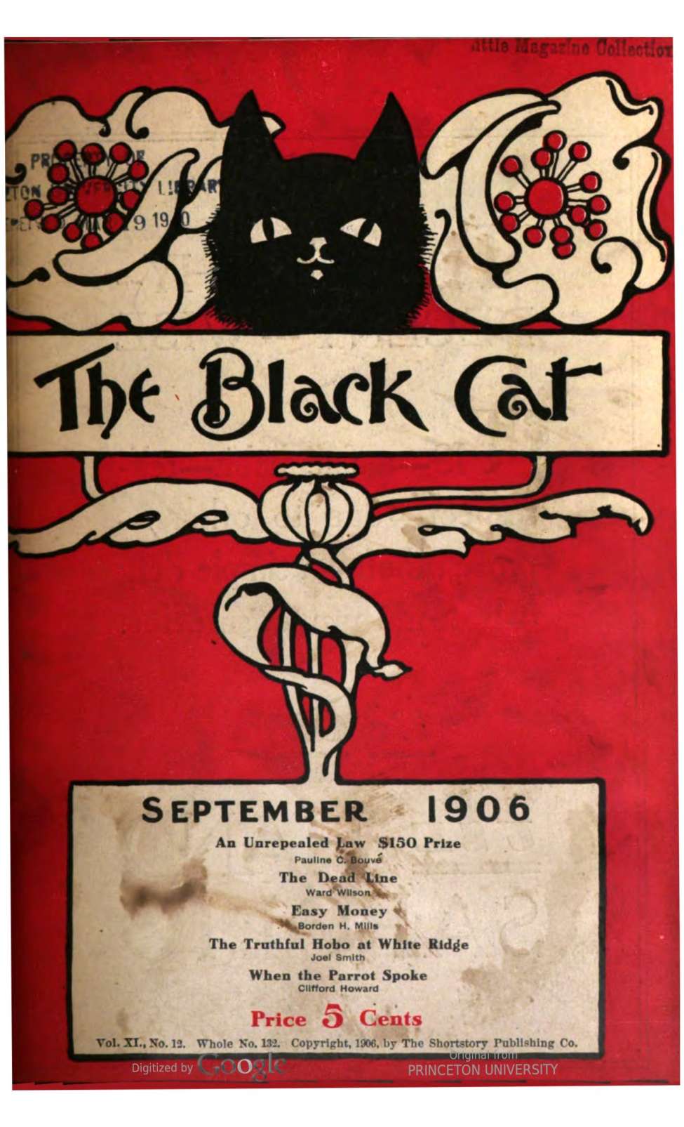 Book Cover For The Black Cat v11 12 - An Unrepealed Law - Pauline C. Bouvé