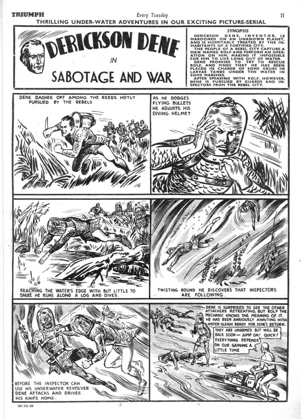 Comic Book Cover For Derickson Dene 1939