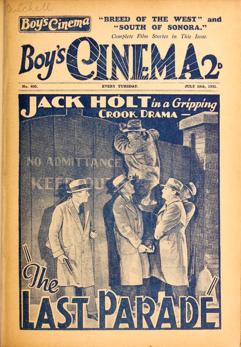 Book Cover For Boy's Cinema 605 - The Last Parade - Jack Holt