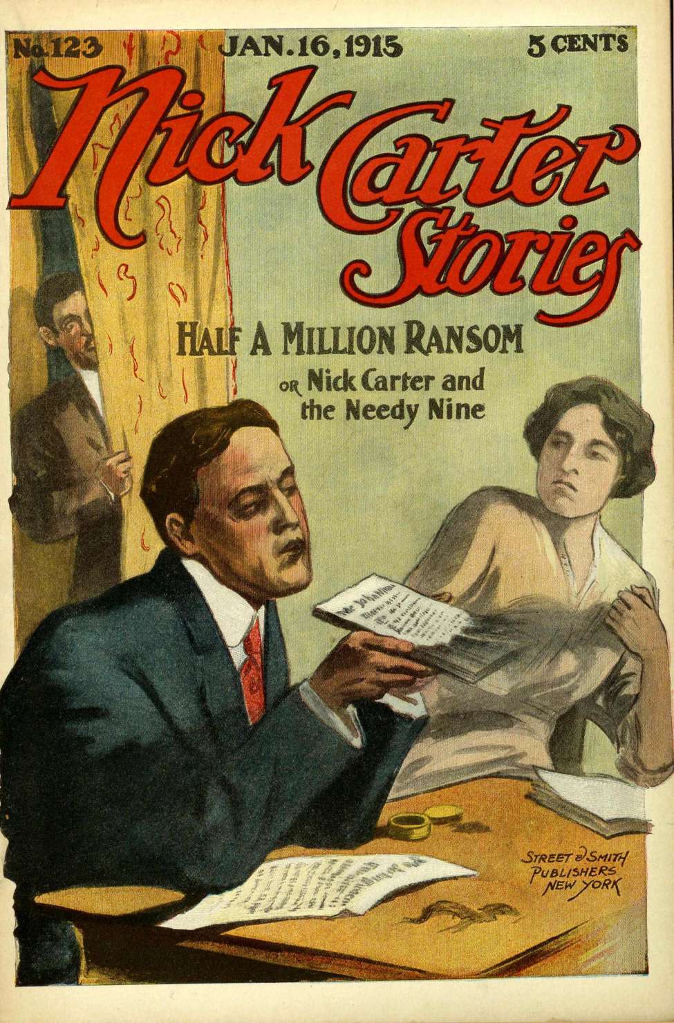 Book Cover For Nick Carter Stories 123 - Half A Million Ransom