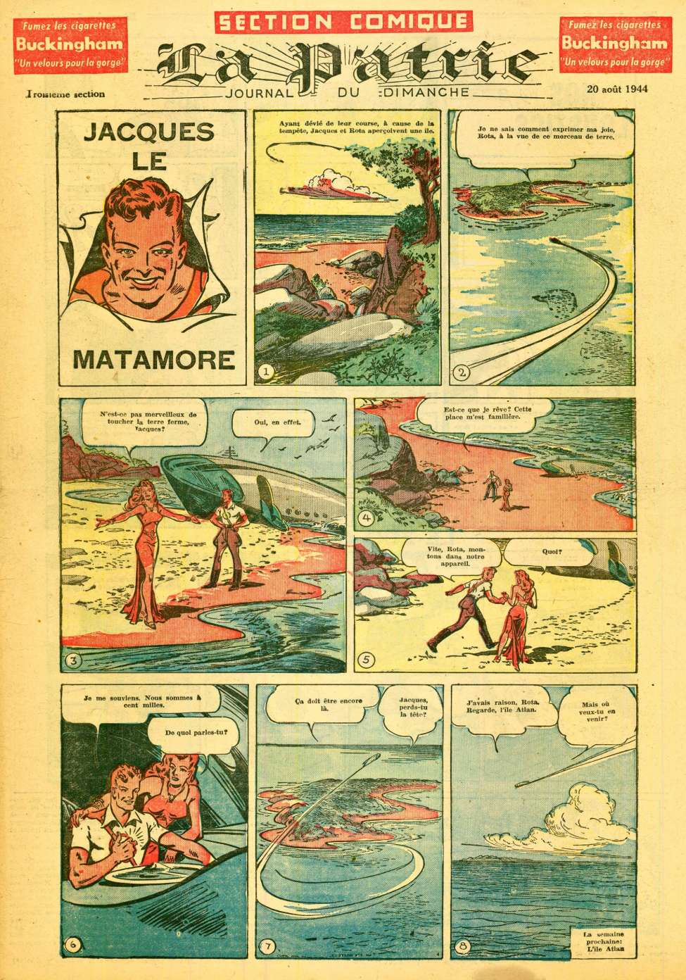 Comic Book Cover For La Patrie - Section Comique (1944-08-20)