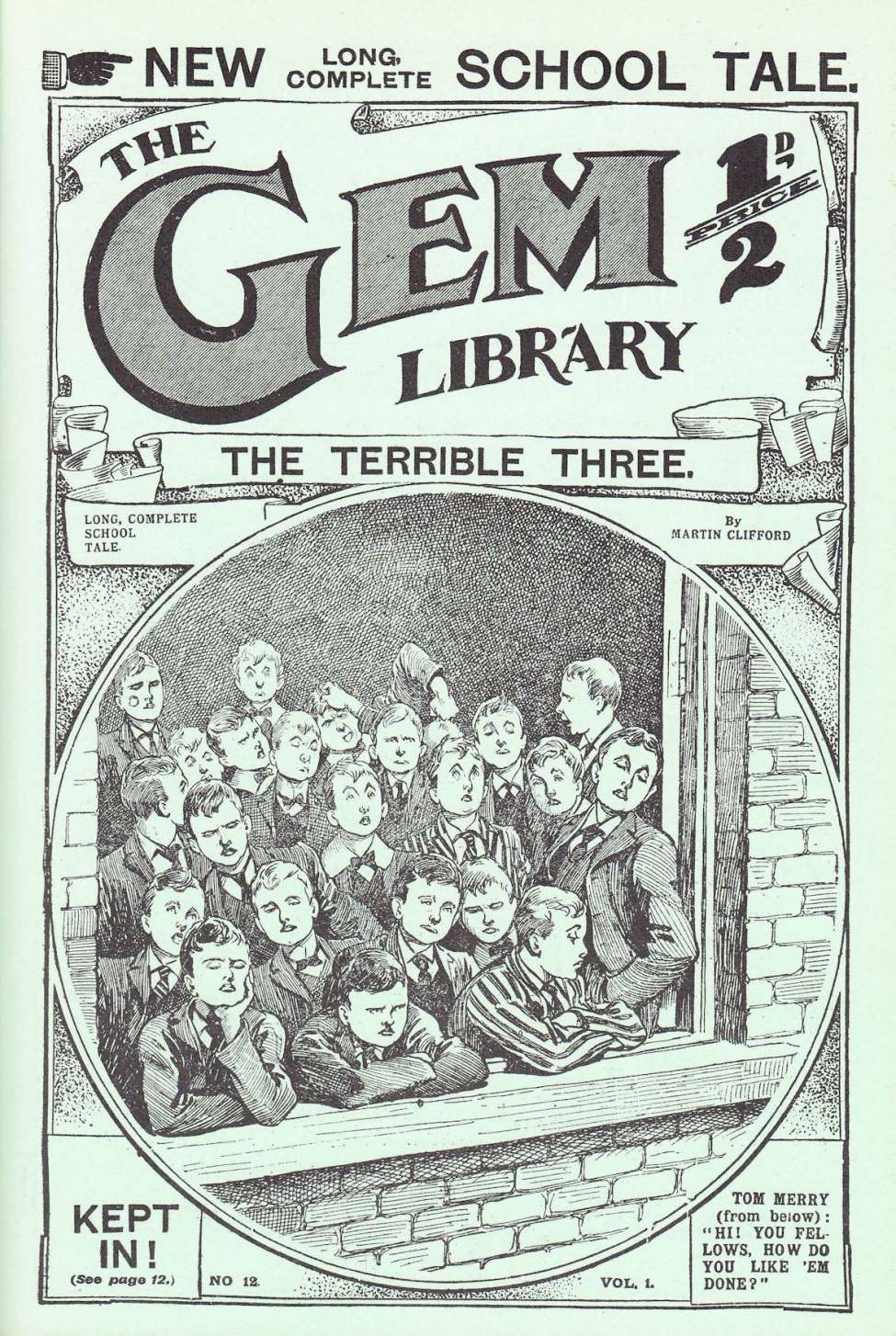 Comic Book Cover For The Gem v1 12 - The Terrible Three